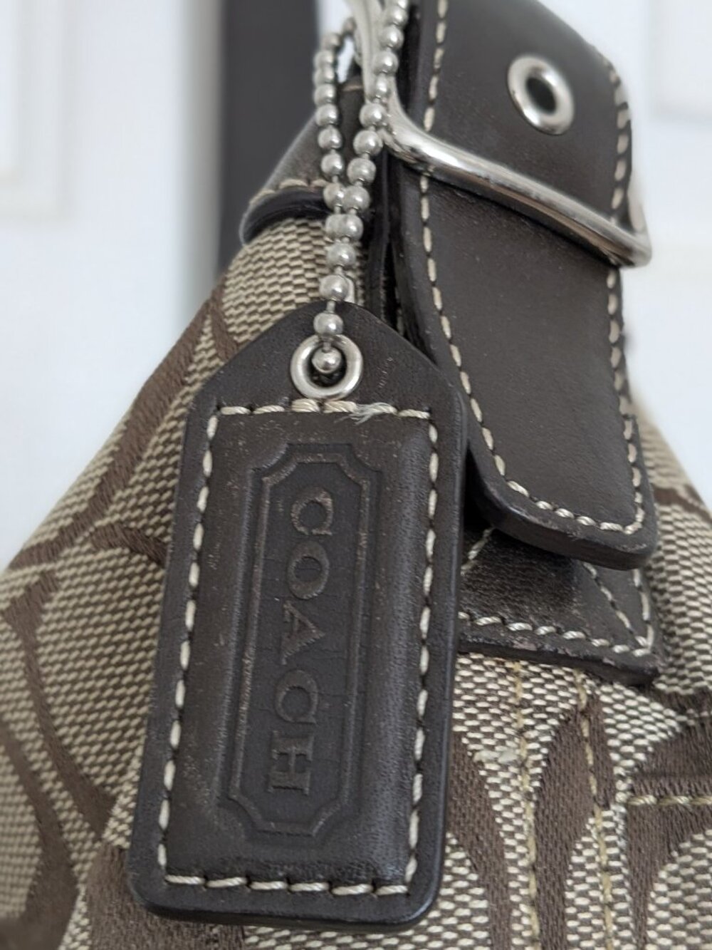 Coach A0879-F10906 Soho Hobo Shoulder Bag Brown Tan Medium Purse - Picture 5 of 14